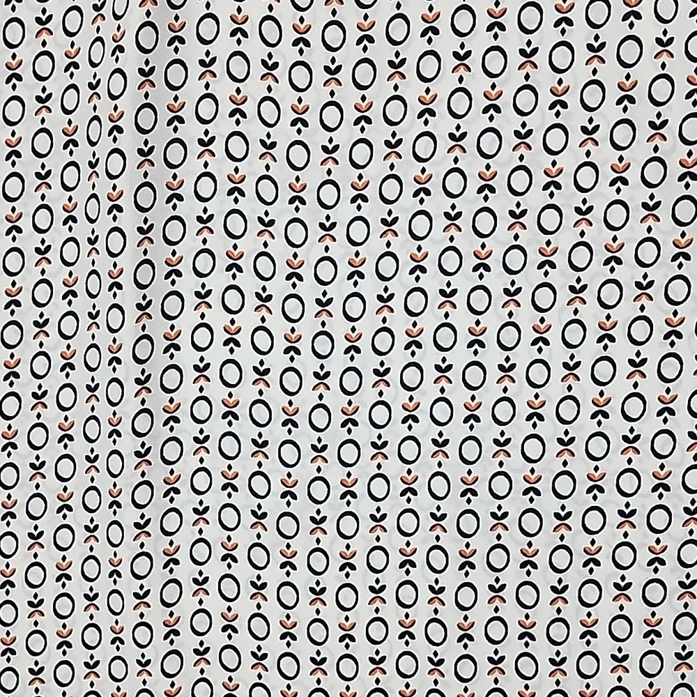 Pleione Long Sleeve All Over Pattern V-Neck Blouse - Picture 3 of 11